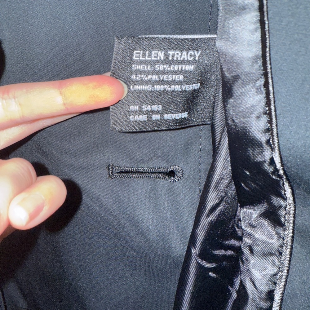 Ellen Tracy double-breasted trench coat in navy blue size M - Picture 9 of 9